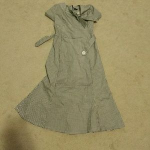 black and white dress